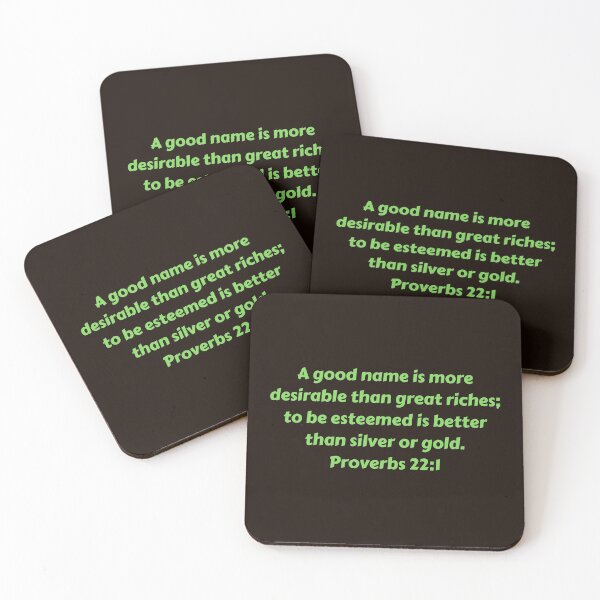 Item preview, Bible Verse Proverbs 22:1 designed and sold by Prayingwarrior.