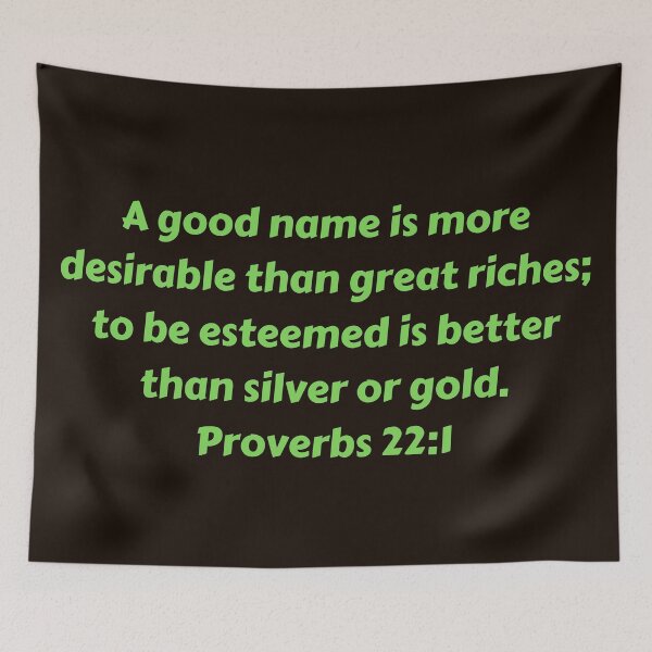 Aperçu de l'œuvre Bible Verse Proverbs 22:1 créée et vendue par Prayingwarrior.