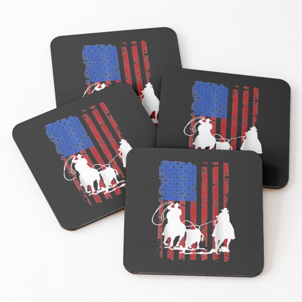 Item preview, American Flag Team Roping Horse 4th Of July Patriotic USA designed and sold by sara4ly.