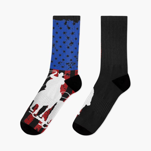 Item preview, American Flag Team Roping Horse 4th Of July Patriotic USA designed and sold by sara4ly.