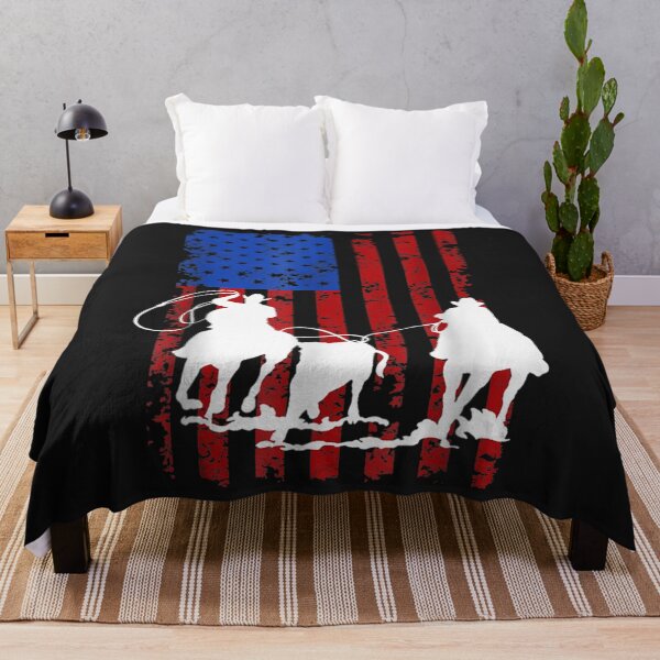 Item preview, American Flag Team Roping Horse 4th Of July Patriotic USA designed and sold by sara4ly.