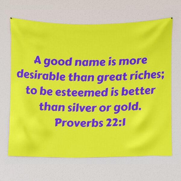 Item preview, Bible Verse Proverbs 22:1 designed and sold by Prayingwarrior.