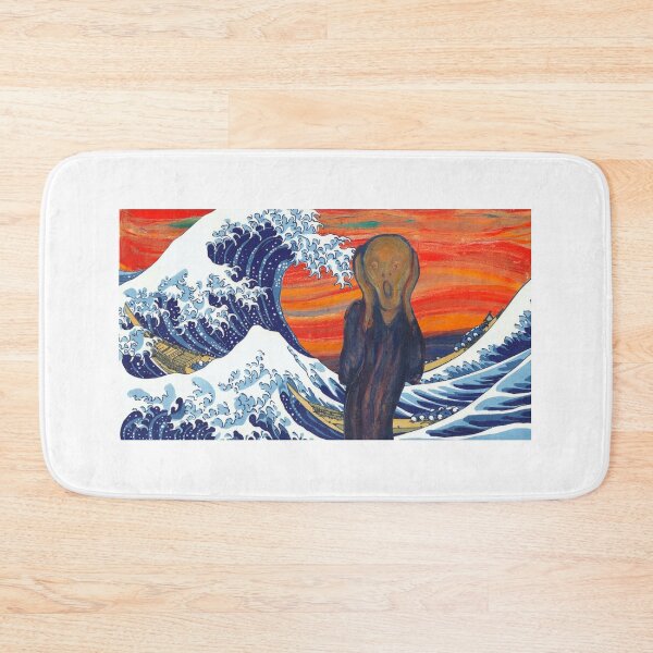 Item preview, The Scream at the Great Wave Off Kanagawa designed and sold by SimpleJoyStyle.