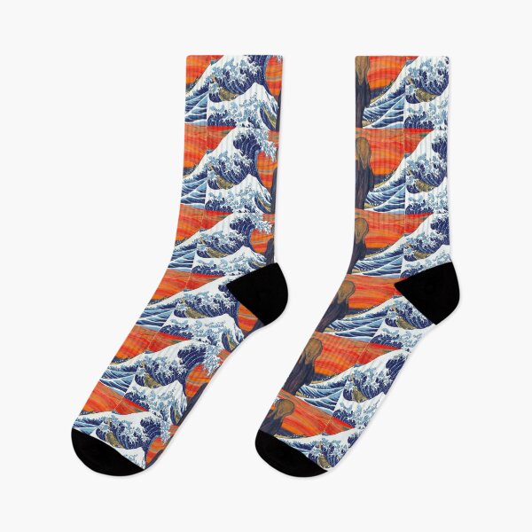 Item preview, The Scream at the Great Wave Off Kanagawa designed and sold by SimpleJoyStyle.