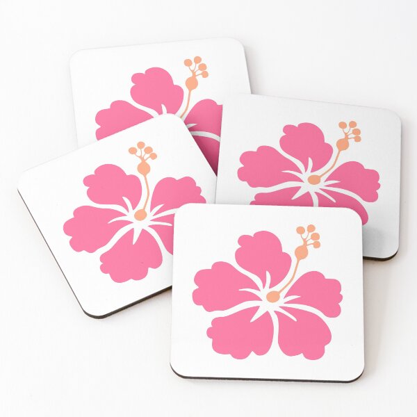 Item preview, Pink hibiscus flowers with scallions on top. on a white background as vector work designed and sold by WP-7824.