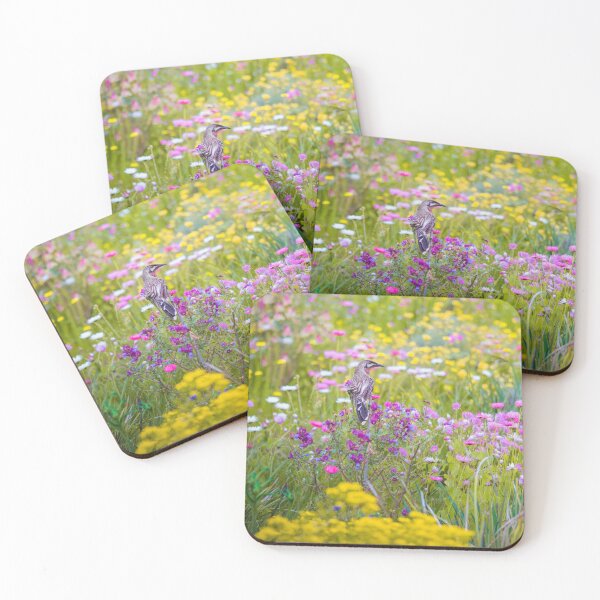 Item preview, Wattlebird Amongst the Wildflowers designed and sold by Jill Fisher.
