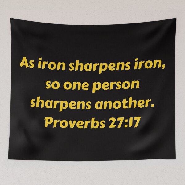 Item preview, Bible Verse Proverbs 27:17 designed and sold by Prayingwarrior.