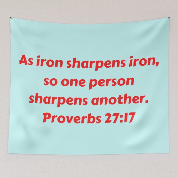 Item preview, Bible Verse Proverbs 27:17 designed and sold by Prayingwarrior.