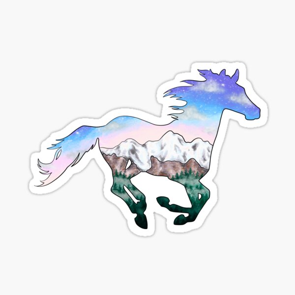 Galloping Horse Silhouette Sticker