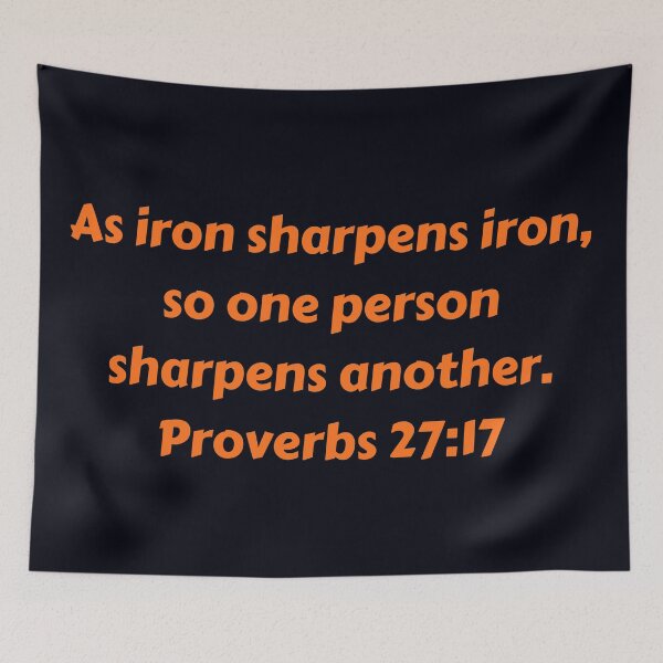 Aperçu de l'œuvre Bible Verse Proverbs 27:17 créée et vendue par Prayingwarrior.