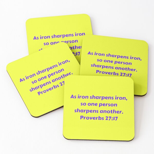 Item preview, Bible Verse Proverbs 27:17 designed and sold by Prayingwarrior.