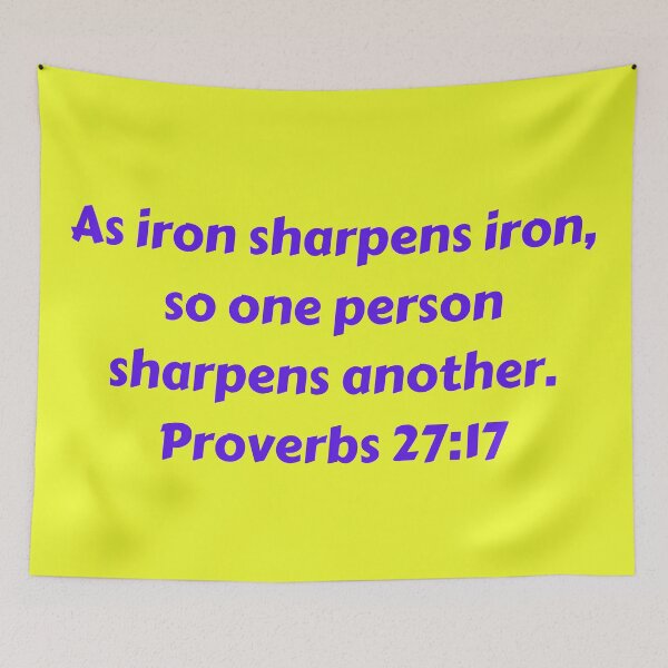 Item preview, Bible Verse Proverbs 27:17 designed and sold by Prayingwarrior.