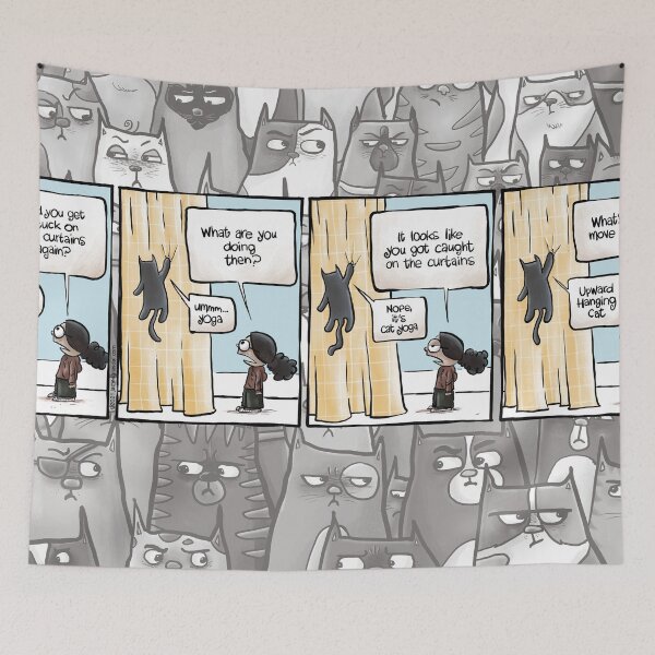 Item preview, Cat Yoga Cartoon designed and sold by Grasdal.