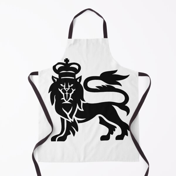 Item preview, English or British Lion Wearing a Royal Crown Viewed from Side Looking to Front Military Badge Black and White designed and sold by patrimonio.