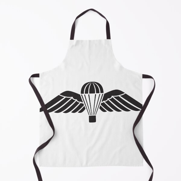 Item preview, Parachute with Wings or Parachutist Badge Used by Parachute Regiment in British Armed Forces Military Badge Black and White designed and sold by patrimonio.