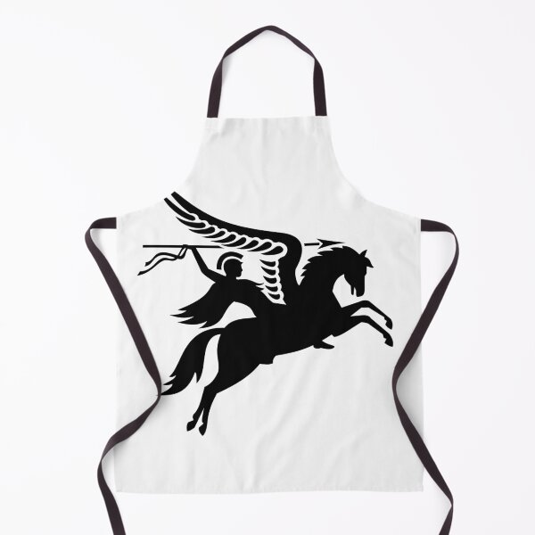 Item preview, Parachute Regiment Airborne Forces Showing an English British Knight Warrior Riding a Winged Horse or Pegasus with Lance or Spear Military Badge Black and White designed and sold by patrimonio.