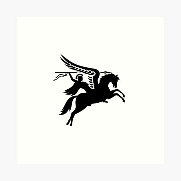Item preview, Parachute Regiment Airborne Forces Showing an English British Knight Warrior Riding a Winged Horse or Pegasus with Lance or Spear Military Badge Black and White designed and sold by patrimonio.