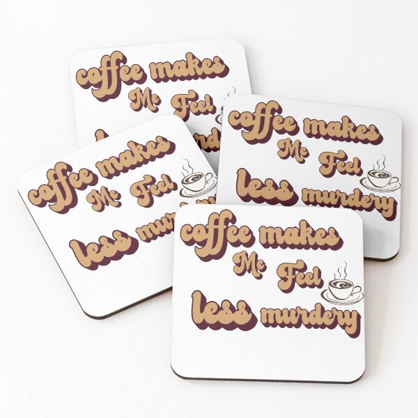 Item preview, coffee makes me feel less murdery sticker designed and sold by Buzzbazaar.