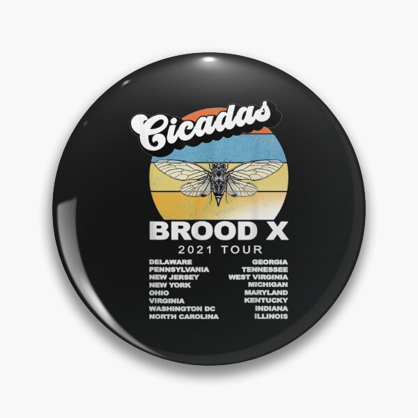 Item preview, Funny Vintage Cicada Brood X Invasion Summer Tour 2021 designed and sold by sara4ly.