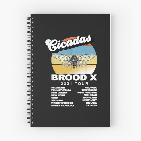 Item preview, Funny Vintage Cicada Brood X Invasion Summer Tour 2021 designed and sold by sara4ly.
