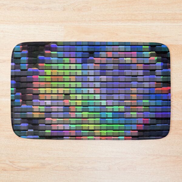 Item preview, The neon light colour on patchwork design on black. designed and sold by Trianglegreen.
