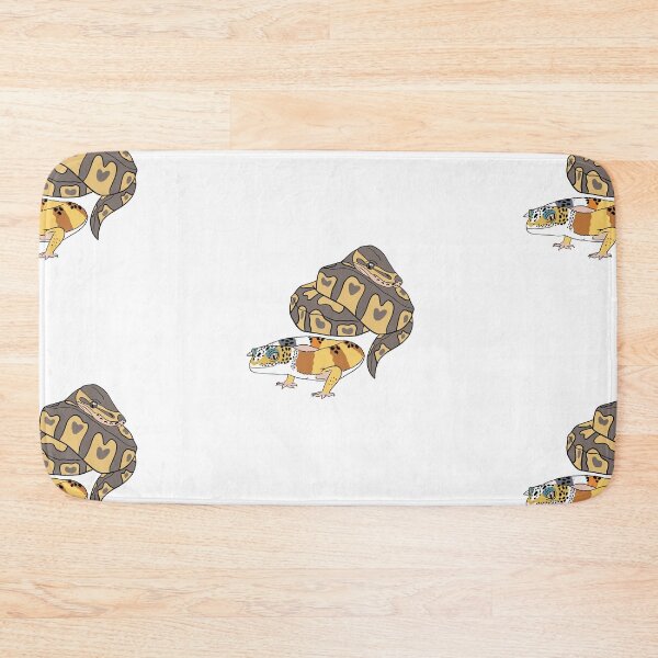 Item preview, Royal python and leopard gecko pattern ‘Reggie & Bodhi’  designed and sold by iconicus-design.
