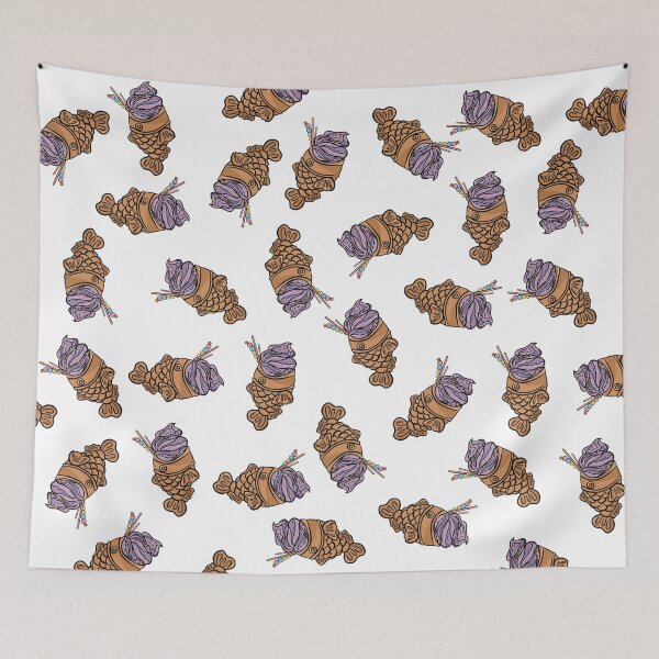 Item preview, Taiyaki Icecream Pattern with Outline designed and sold by Druid Soup.