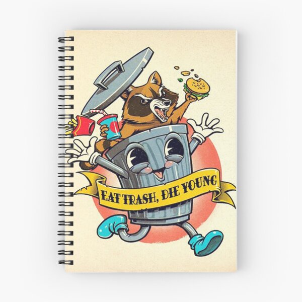 Item preview, Eat trash die young vintage cartoon  designed and sold by susanbrow1.