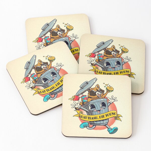Item preview, Eat trash die young vintage cartoon  designed and sold by susanbrow1.