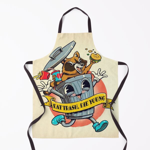 Item preview, Eat trash die young vintage cartoon designed and sold by susanbrow1.