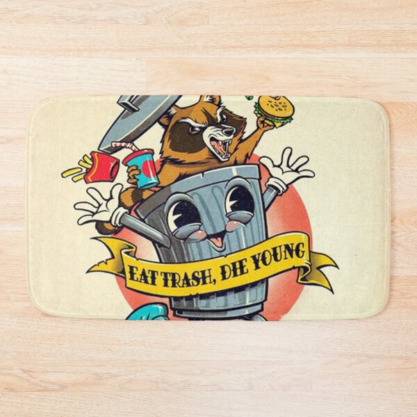 Item preview, Eat trash die young vintage cartoon  designed and sold by susanbrow1.