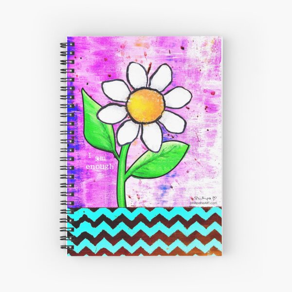 "I Am Enough" Original design by PhillipaheART Spiral Notebook