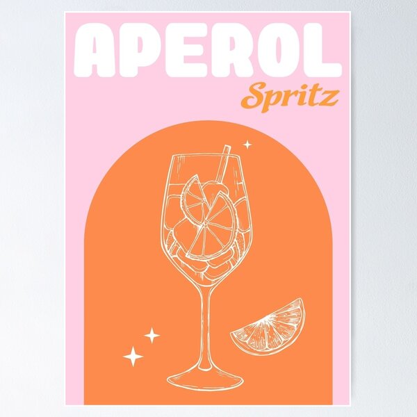 POSTER APEROL: Stampa artistica vintage alcol rossa – Pimlico Prints