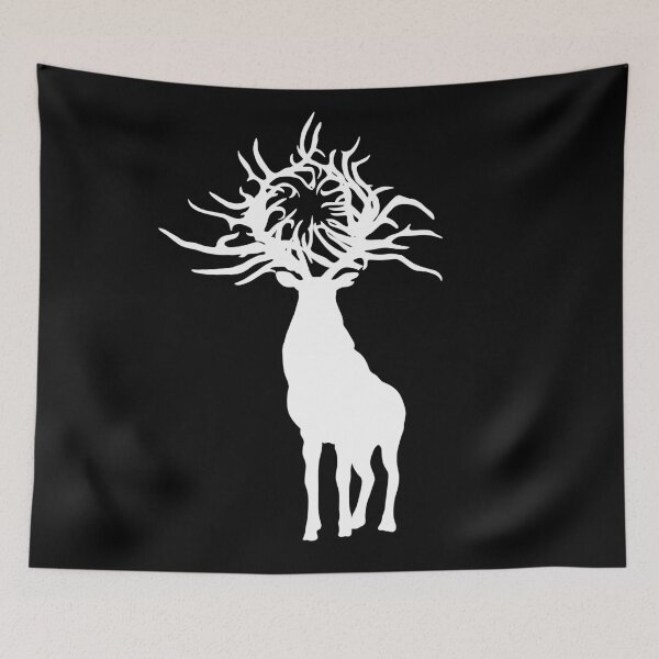 Item preview, Morozova's Stag White Silhouette designed and sold by RockyCreekArt.