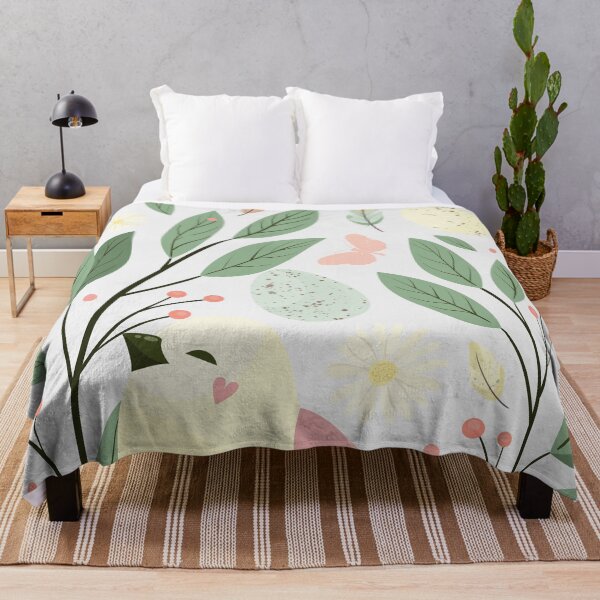 Item preview, blush pink flowers pattern - blush pink and green designed and sold by Amalzaki.
