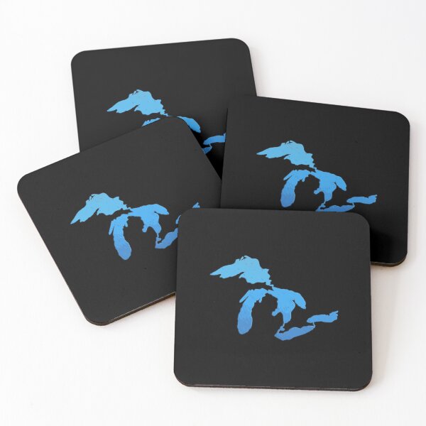 Item preview, Great Lakes Outline of all 5 Lakes Sudadera con capucha designed and sold by allahamher.
