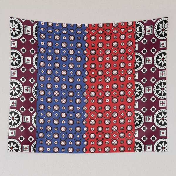 Item preview, Sindhi Ajrak | The cultural art of Sindh | Triple Design Ajrak designed and sold by WIO Whatever Is ON.