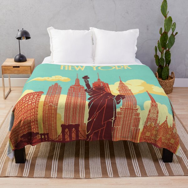 Item preview, New York skyline vintage poster designed and sold by paulrommer.