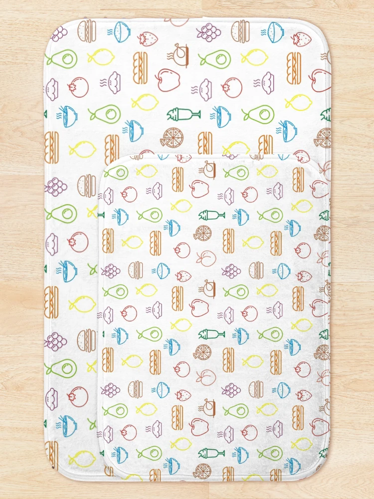 Thumbnail 5 of 6, Bath Mat, Food Pattern designed and sold by FebsProjects.