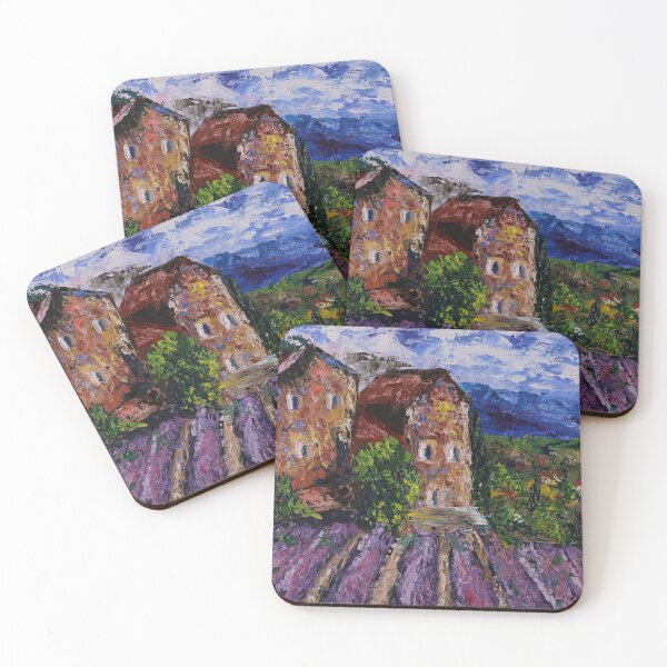Item preview, Tuscany Painting  Original Oil Painting Landscape Italy Lavender Field  Sityscape designed and sold by HelenBerkArt.