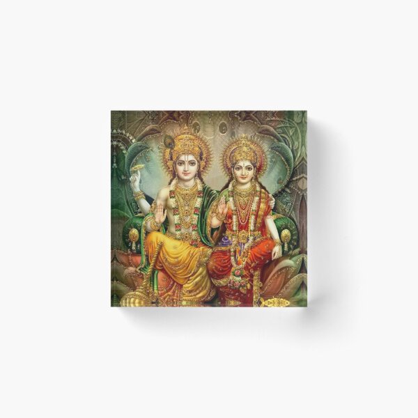 Sri Sri Lakshmi Narayana Acrylic Block