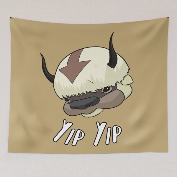 Item preview, Appa With, happy face-yip yip- the last avatar- cute - tapestry and more designed and sold by Alessandro Portavoce.