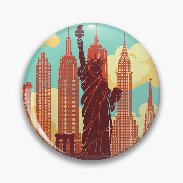 Item preview, New York skyline vintage poster designed and sold by paulrommer.