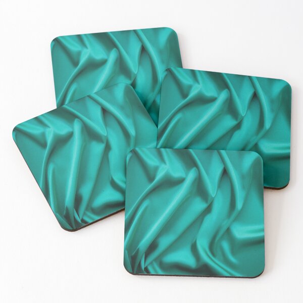 Item preview, Delicate silk waved green fabric designed and sold by Lukasz Szczepanski.