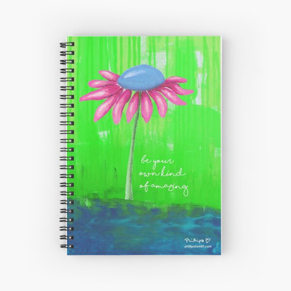 "Be Your Own Kind Of Amazing" Original design by PhillipaheART Spiral Notebook
