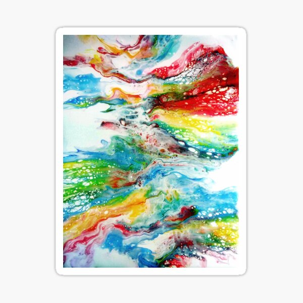 Rainbow Waves Sticker