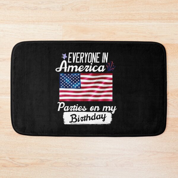 Item preview, Everyone In America Parties On My Birthday Shirt designed and sold by biwdrawing.