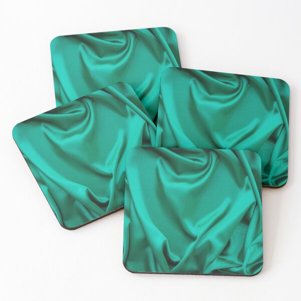 Item preview, Delicate green silk waved fabric designed and sold by Lukasz Szczepanski.