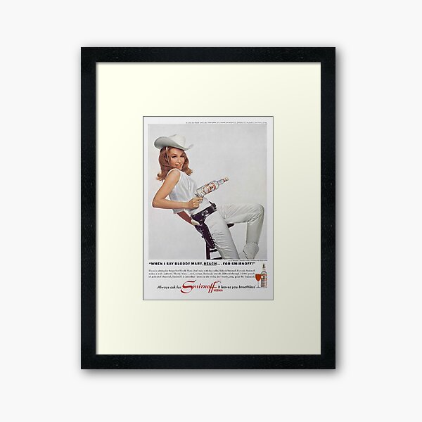 Vodka Martini - Julie Newmar Cowgirl Framed Art Print