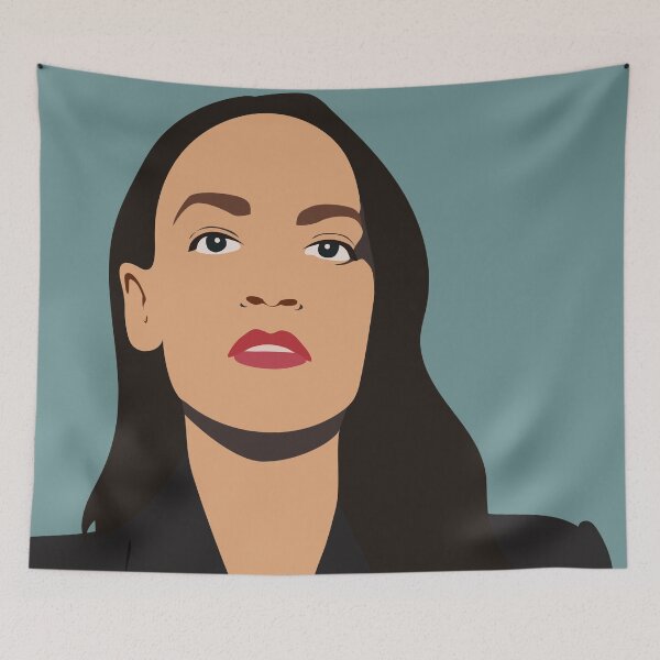 Item preview, AOC poster, AOC sticker, Alexandria Ocasio-Cortez print Democratic Socialism feminist wall art designed and sold by GalleryArtField.